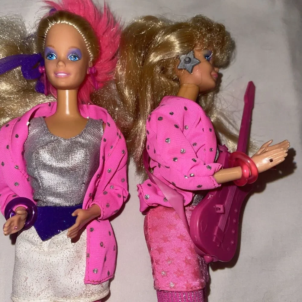 Vintage Mattel Barbie & the Rockers Dolls w/ Clothing Outfits 1985 1986